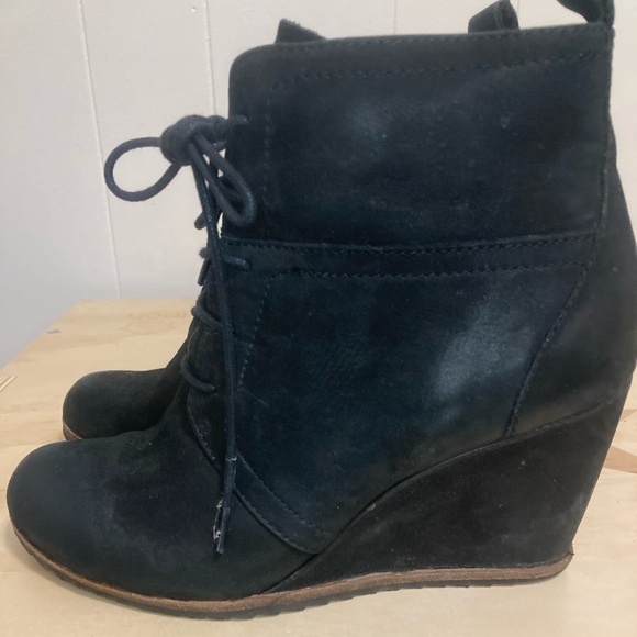 Biala Leather Wedge Booties size 7 Nordstrom - Picture 8 of 9